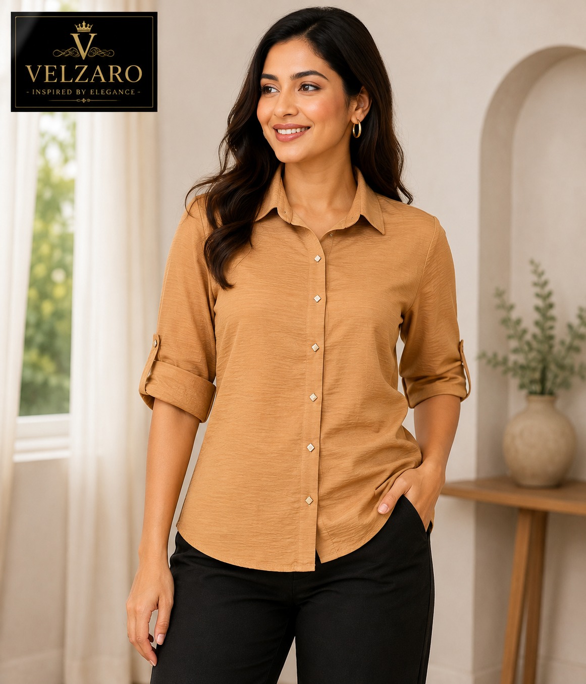 * Short-Sleeve Plain Blouse.             STYLE NO :   222110