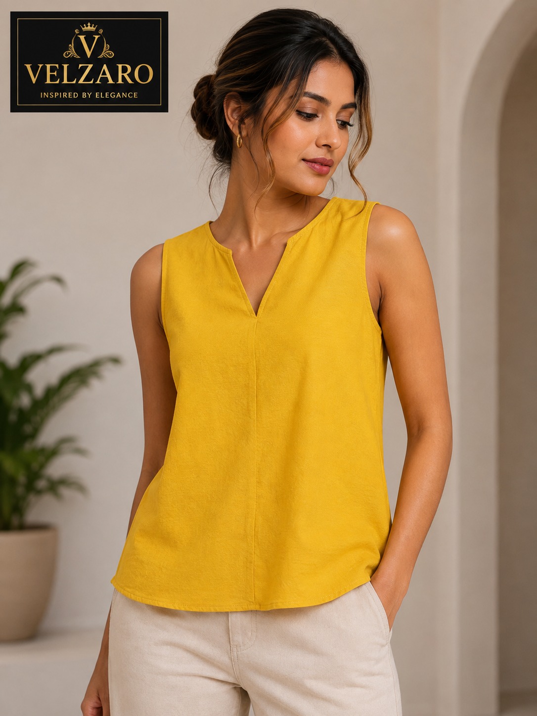 * Sleeveless Plain Blouse.                STYLE NO : MA 22311.